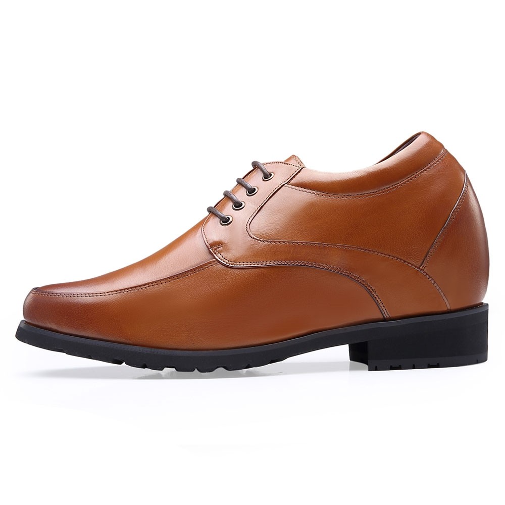 Men Heel Lift Shoes Brown Shoes That Make You Taller 12 CM / 4.72 Inches