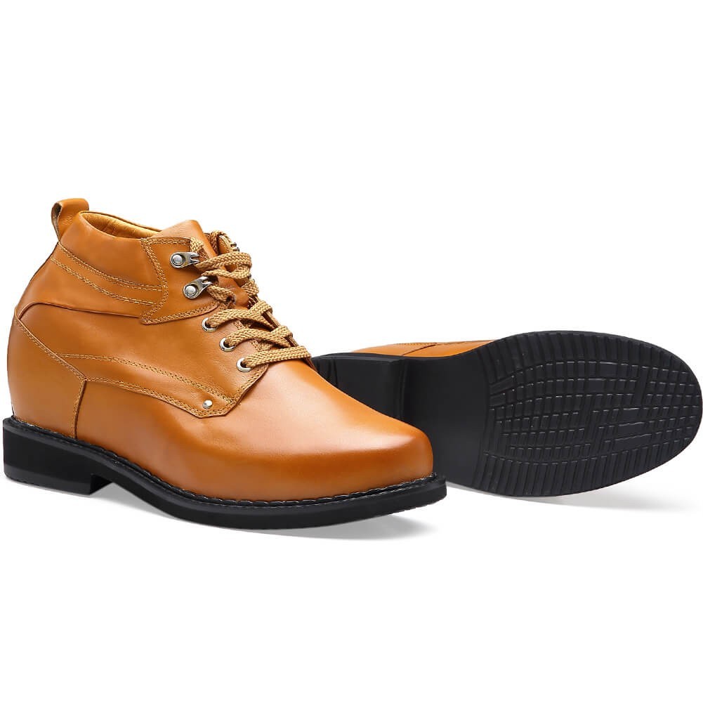 Brown Height Increasing Shoes For Men To Look Taller 14 CM